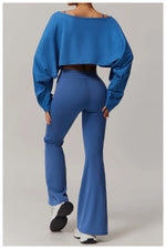 Load image into Gallery viewer, One Shoulder Bat Sleeve Yoga Hoodie Ultra Performance