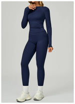 Load image into Gallery viewer, 2 Piece Contoured Breathable Yoga Ensemble Knitwear