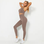 Load image into Gallery viewer, Seamless Contour Two Piece Yoga Set Performance Wear