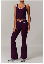 Load image into Gallery viewer, Breathable Two Piece Performance Yoga Set Contour Leggings