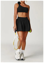 Load image into Gallery viewer, One Shoulder Seamless Contour Sports Bra Performance