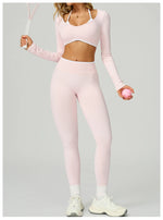 Load image into Gallery viewer, Seamless Ribbed Yoga Top With Breathable Comfort Wear