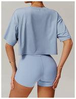 Load image into Gallery viewer, Moisture Wicking Luxe Contour Yoga Top Short Sleeve