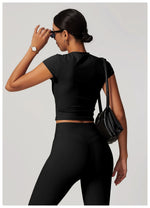 Load image into Gallery viewer, Performance Contoured Seamless Yoga Shirt Quick Dry