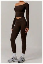 Load image into Gallery viewer, Performance Contour Knit Long Sleeve Yoga Top Nylon Spandex