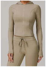 Load image into Gallery viewer, Zip Front Yoga Jacket Breathable High Stretch Nylon