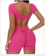 Load image into Gallery viewer, Backless Contour Jumpsuit Breathable Performance Nylon