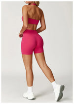 Load image into Gallery viewer, Contour Seamless Yoga Bra Hanging Neck Nylon Spandex