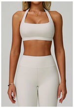 Load image into Gallery viewer, Ribbed Breathable Hanging Neck Sports Bra Performance