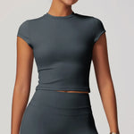 Load image into Gallery viewer, Performance Contoured Seamless Yoga Shirt Quick Dry