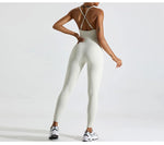 Load image into Gallery viewer, Backless Contour Yoga Jumpsuit Seamless Performance Wear
