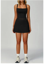 Load image into Gallery viewer, Luxe Contour 2 Piece Yoga Wear Ensemble Nylon Knit Fabric