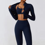 Load image into Gallery viewer, Contoured Interwoven Athleisure Long Sleeve Yoga Ensemble