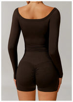 Load image into Gallery viewer, Performance Contour Knit Long Sleeve Yoga Top Nylon Spandex