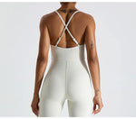Load image into Gallery viewer, Backless Contour Yoga Jumpsuit Seamless Performance Wear