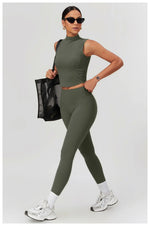 Load image into Gallery viewer, Two Piece Contoured Athleisure Set