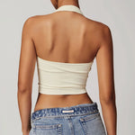 Load image into Gallery viewer, Luxurious Hanging Neck Seamless Sports Bra Nylon Spandex