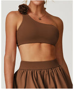 Load image into Gallery viewer, One Shoulder Seamless Contour Sports Bra Performance