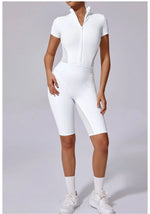 Load image into Gallery viewer, Seamless Zippered Contour Yoga Bodysuit for Performance