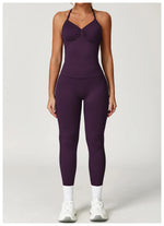 Load image into Gallery viewer, Breathable Contoured Halter Crop Sports Bra With Padding