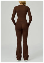 Load image into Gallery viewer, 2 Piece Contoured Breathable Yoga Ensemble Knitwear