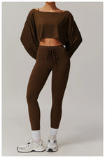 Load image into Gallery viewer, One Shoulder Bat Sleeve Yoga Hoodie Ultra Performance