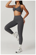 Load image into Gallery viewer, V Back Swept High Waist Contoured Leggings With Performance