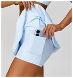 Load image into Gallery viewer, High Waist Tennis Skirt With Breathable Pockets Nylon