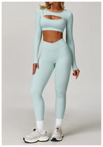 Load image into Gallery viewer, Premium Performance Knit Yoga Set With Contoured Leggings