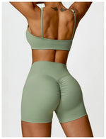 Load image into Gallery viewer, Seamless Two Piece Yoga Set Contour Silhouette Leggings
