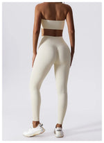 Load image into Gallery viewer, Strapless Padded Yoga Sports Bra Contour Silhouette