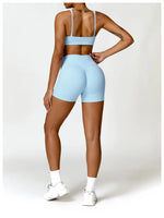 Load image into Gallery viewer, Seamless Two Piece Yoga Set Contour Silhouette Leggings