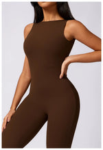 Load image into Gallery viewer, Sculpted Yoga Jumpsuit Ultra Breathable Nylon Knit Fabric