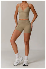 Load image into Gallery viewer, 2 Piece Seamless Contour Yoga Set Nylon Spandex Blend