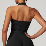 Load image into Gallery viewer, Luxurious Hanging Neck Seamless Sports Bra Nylon Spandex