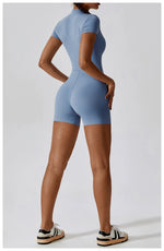 Load image into Gallery viewer, Seamless Contour Zippered Yoga Bodysuit Performance