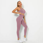 Load image into Gallery viewer, Seamless Contour Two Piece Yoga Set Performance Wear