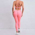 Load image into Gallery viewer, Two Piece Ribbed Seamless Studio Yoga Set Cross Back
