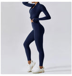 Load image into Gallery viewer, Luxurious Contoured Yoga Jacket With Nylon Zip Front