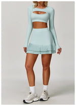 Load image into Gallery viewer, Elite Contoured Waist Pleated Tennis Skirt With Pockets