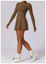 Load image into Gallery viewer, Luxurious Contoured Yoga Set Zippered Front Seamless Nylon