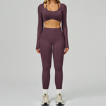 Load image into Gallery viewer, Seamless Contour 2-Piece Contemporary Yoga Set Breathable