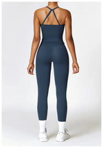 Load image into Gallery viewer, Seamless Sculpted Yoga Core Set Leggings Ribbed Contour