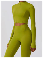 Load image into Gallery viewer, Contoured Interwoven Athleisure Long Sleeve Yoga Ensemble