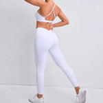 Load image into Gallery viewer, Two Piece Ribbed Seamless Studio Yoga Set Cross Back