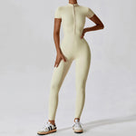Load image into Gallery viewer, Seamless One Piece Yoga Bodysuit Zippered Breathable