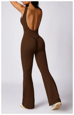 Load image into Gallery viewer, Sculpted Yoga Jumpsuit Ultra Breathable Nylon Knit Fabric