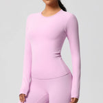 Load image into Gallery viewer, Luxurious Breathable Contoured Long Sleeve Yoga Top Nylon