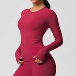 Load image into Gallery viewer, Luxurious Breathable Contoured Long Sleeve Yoga Top Nylon