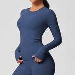 Load image into Gallery viewer, Luxurious Breathable Contoured Long Sleeve Yoga Top Nylon